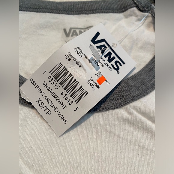 Vans Ring Around Vans 3/4 Sleeve Tee T-Shirt - Picture 6 of 6